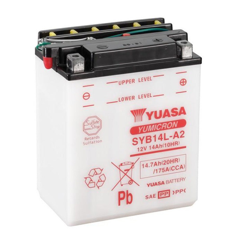 SYB14L-A2 DG Battery with 1.4ltr acid pack Yuasa (SYB14LA2PK)