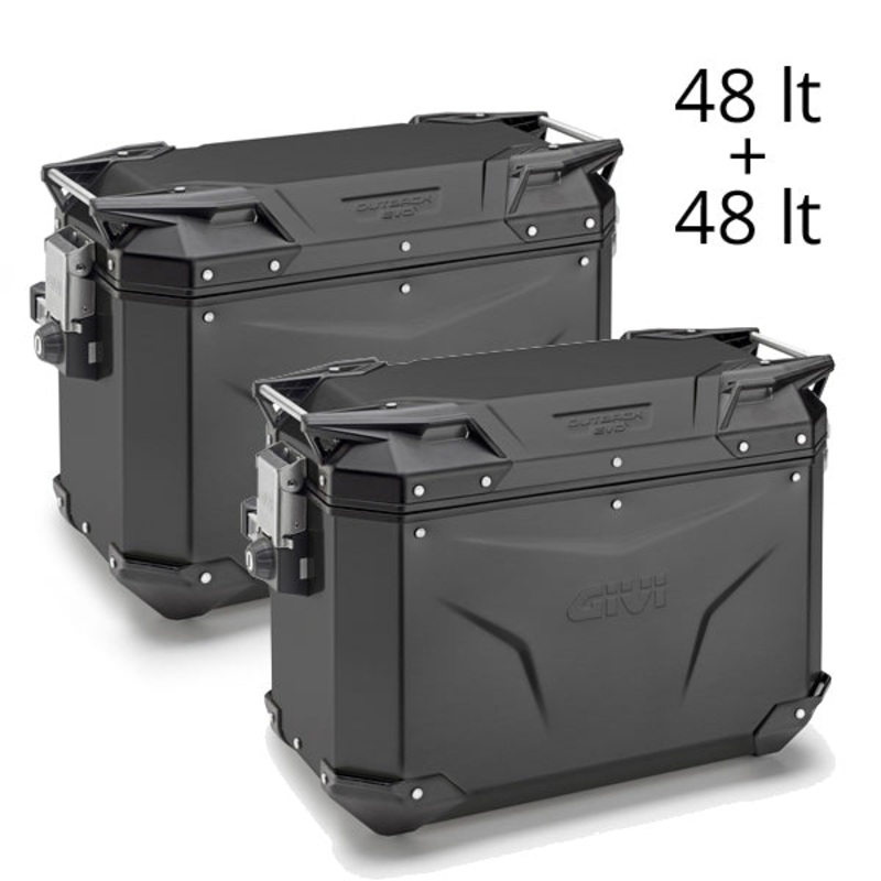 Givi Trekker Outback EVO 48 lt Cam-Side Cases Black (pair)
