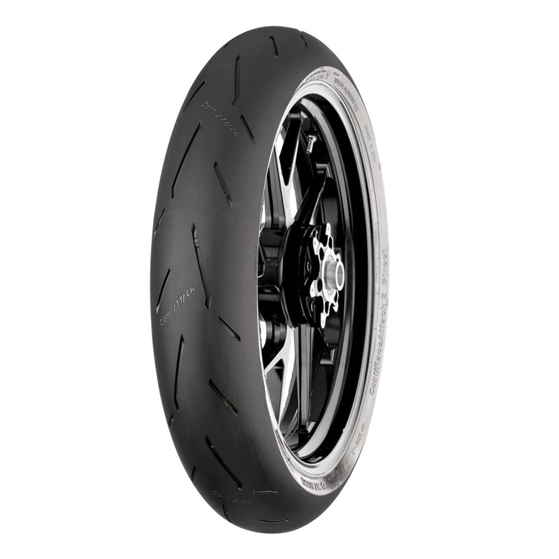 120/70-17 ZR 58W ContiRaceAttack2 Street Tyre TL Front Continental (C1712070RACE2ST)
