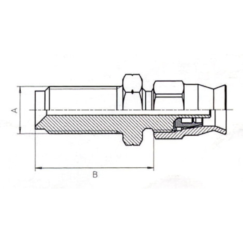 B & H Standard - Bulkhead fixed male concave seat