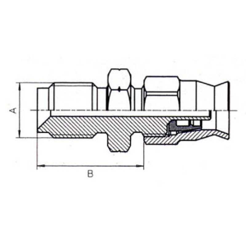 B & H Standard - Fixed male concave seat