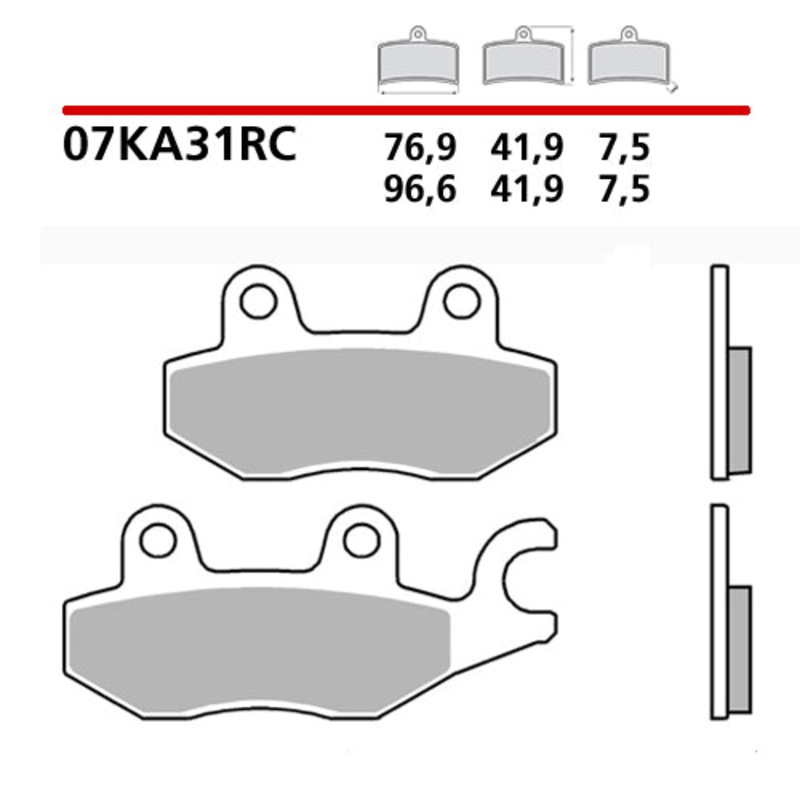 Brembo Ninja 250-400 race brake pads  - Track Road