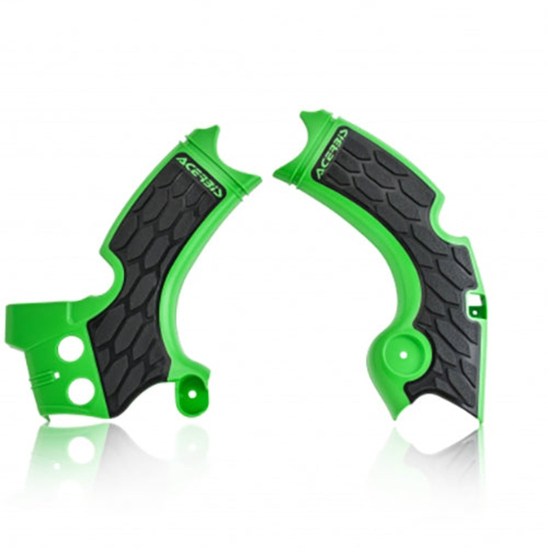 X-Grip Frame Guards Black/Green KXF Acerbis (26096.377)