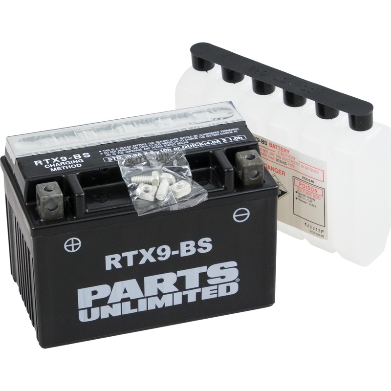 PARTS UNLIMITED RTX9-BS AGM Maintenance-Free Battery AGM Battery - RTX9-BS .40 L