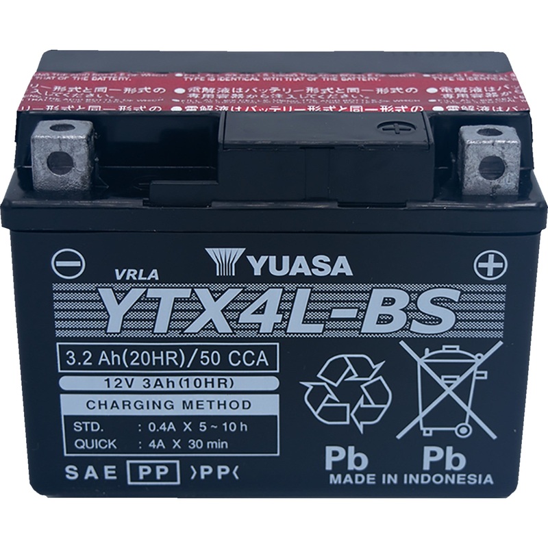 YUASA 2113-0925 YUAM62X4BIND AGM Maintenance-Free Battery Battery - YTX4L-BS