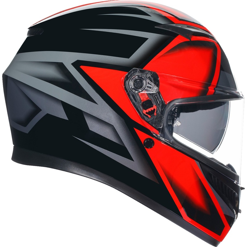 AGV 0101-15495 2118381004009L K3 Compound Helmet K3 Helmet - Compound - Black/Red - Large