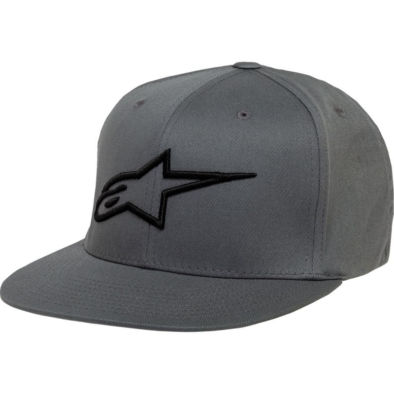 ALPINESTARS 2501-3899 1035810151810SM Ageless Flat Bill Hat charcoal/black - small/medium