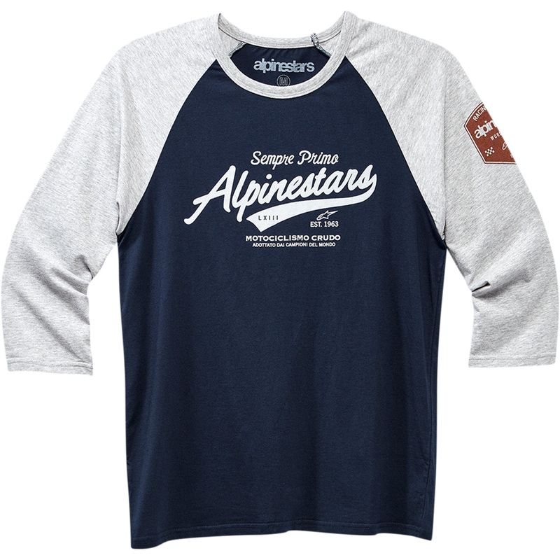 ALPINESTARS 3030-19409 1230715051171XL Script T-Shirt heather gray/navy - xl