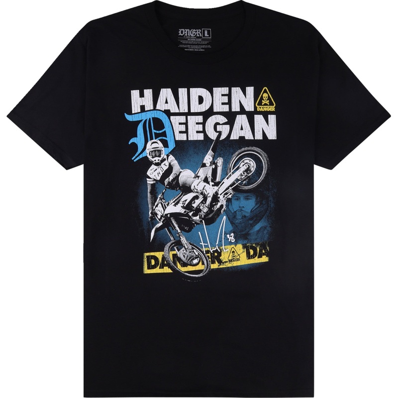 DEEGAN APPAREL 3030-24104 DMTSS3023BLKL Caution T-Shirt black - large