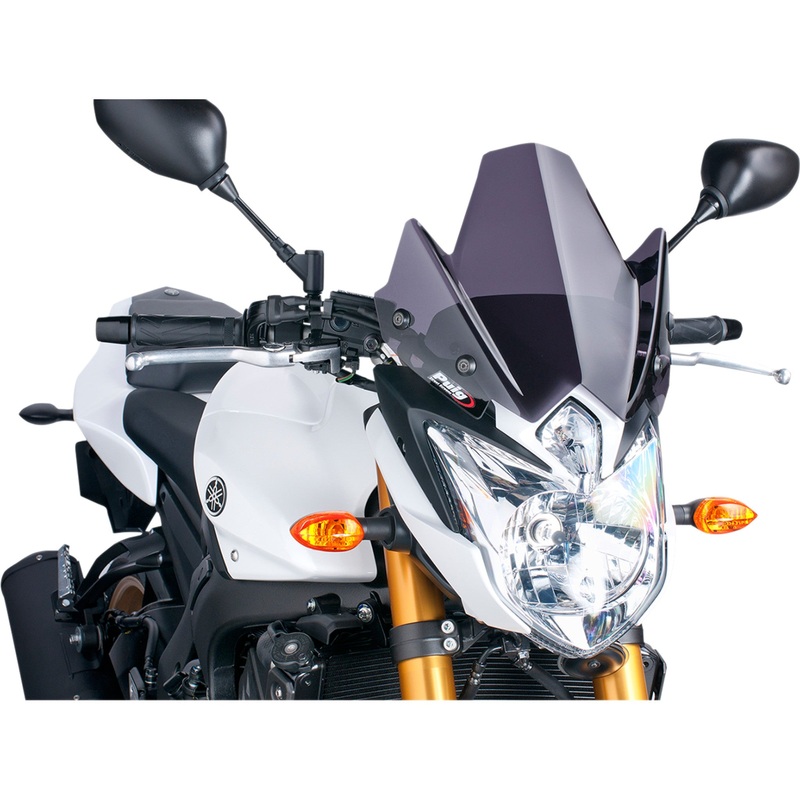 PUIG HI-TECH PARTS 2301-2577 5872F Naked New Generation Windshield New Generation Windscreen - Dark Smoke - FZ8