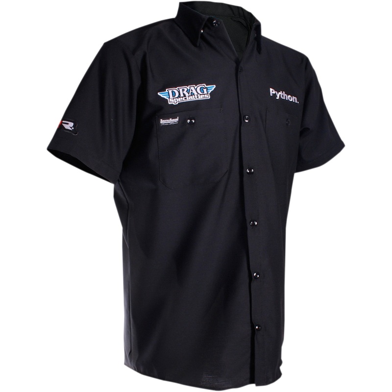 THROTTLE THREADS 3040-2583 DRG26S24BK4R Parts Unlimited Shop Shirt Drag Specialties Shop Shirt - Black - 4XL