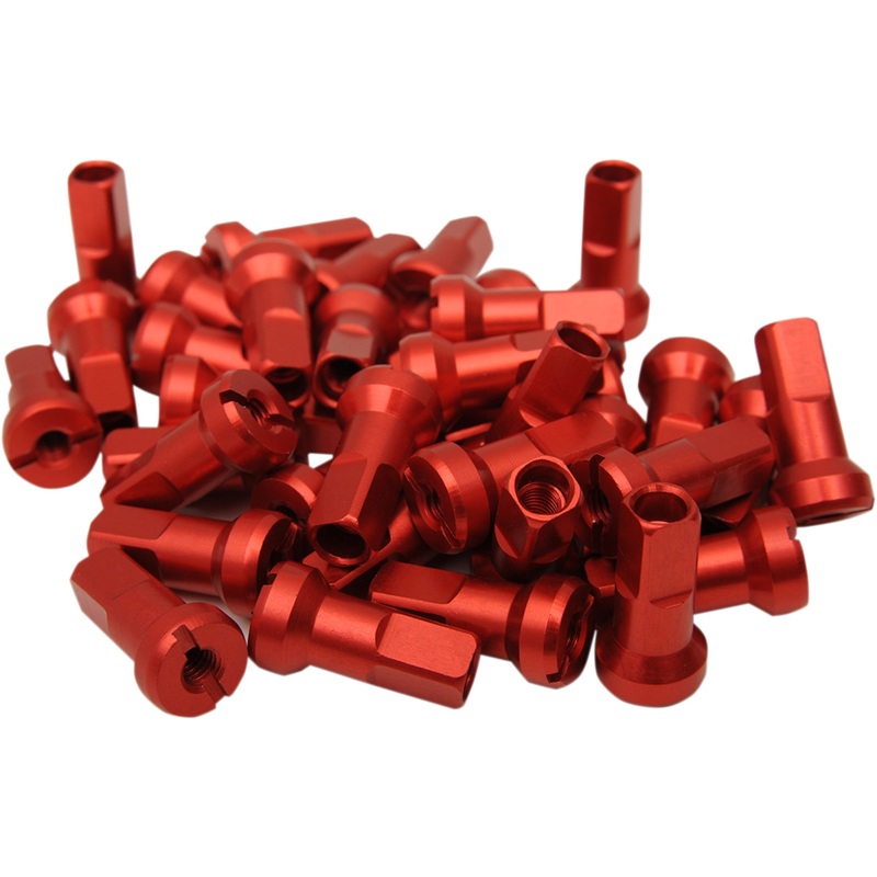 MOOSE OFFROAD 0211-0199 24-930 MX1 Billet Spoke Nipples Spoke Nipples - MX1 - Red - 9 Gauge - Set