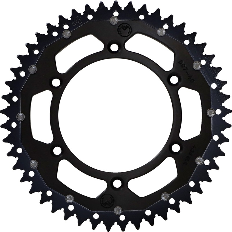 MOOSE OFFROAD 1210-1517 1210-897-49-10X Dual Sprocket black - 49 tooth