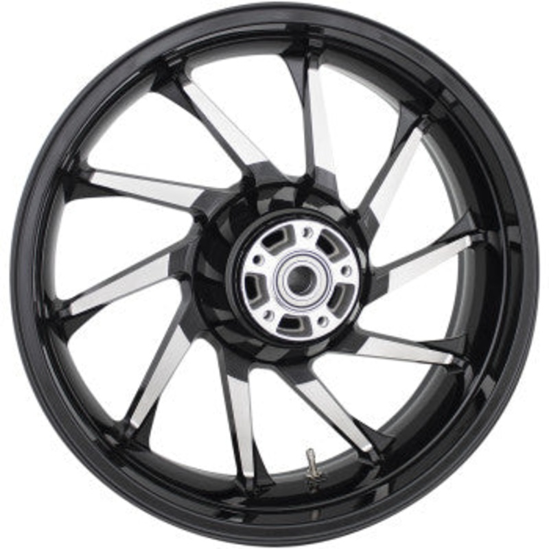 (OPEN BOX) COASTAL MOTO 0202-2160 3D-HUR185BC Hurricane Precision Cast 3D Rear Wheel - Single Disc/No ABS - Black - 18"x5.50" - '09+ FL