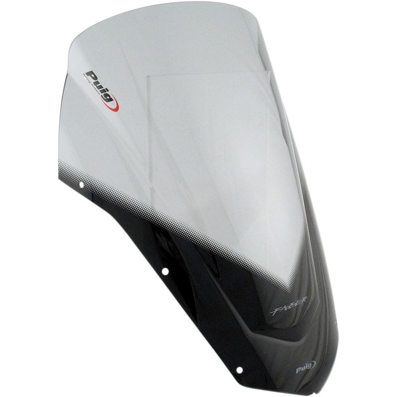 PUIG HI-TECH PARTS 2301-2404 4366H Z-Racing Windscreen Race Windscreen - 16-1/2" - Smoke - FZ6