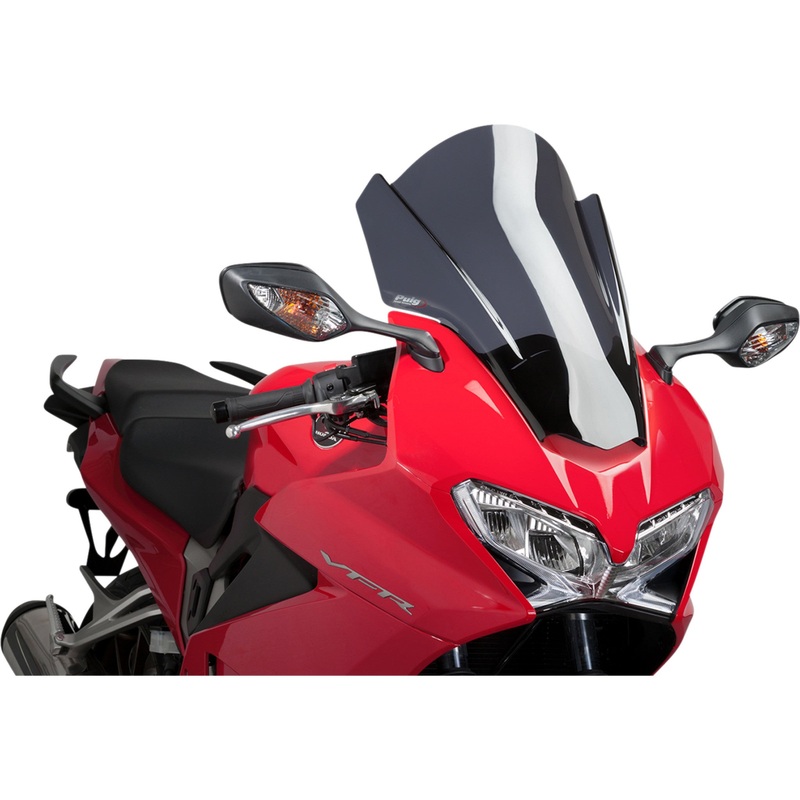 PUIG HI-TECH PARTS 2301-2622 7007F Z-Racing Windscreen Race Windscreen - 17" - Dark Smoke - Honda