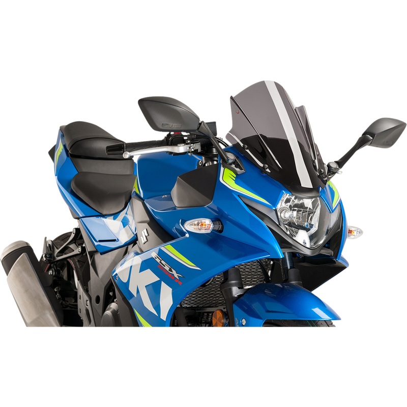 PUIG HI-TECH PARTS 2301-2792 9722F Z-Racing Windscreen Race Windscreen - 14-3/8" - Dark Smoke - Suzuki
