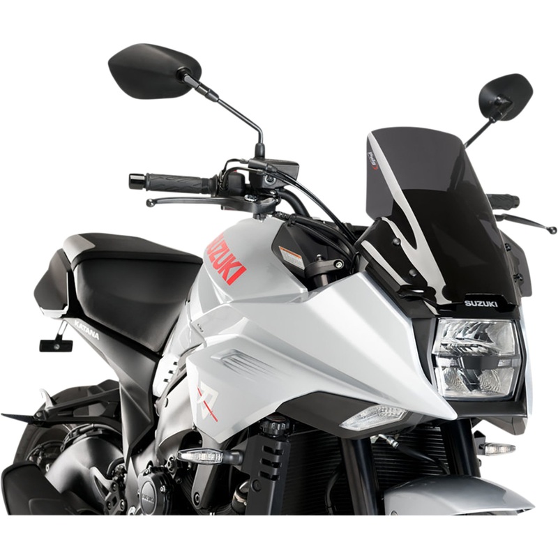 PUIG HI-TECH PARTS 2301-2971 3737F Z-Racing Windscreen Race Windscreen - 13" - Dark Smoke - YZF-R3