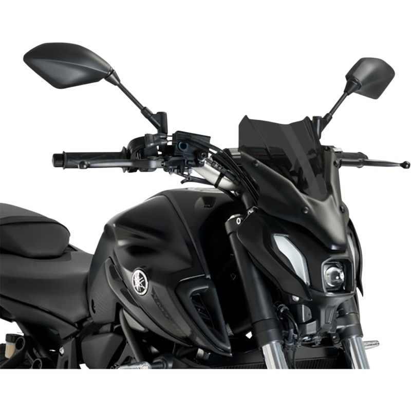 PUIG HI-TECH PARTS 2301-3049 20618F New Generation Windscreen 12-1/2" - dark smoke - mt-07