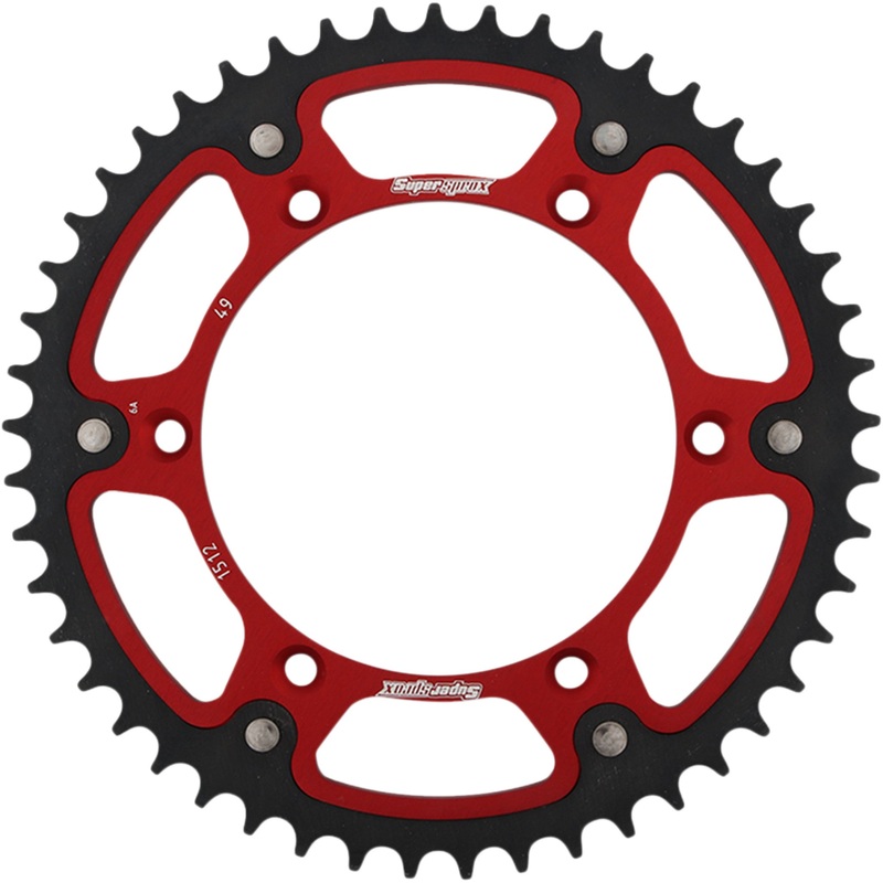 SUPERSPROX 1210-1953 RST-1512-49-RED Stealth Rear Sprocket 49-tooth - red - beta/husqvarna/sherco/suzuki
