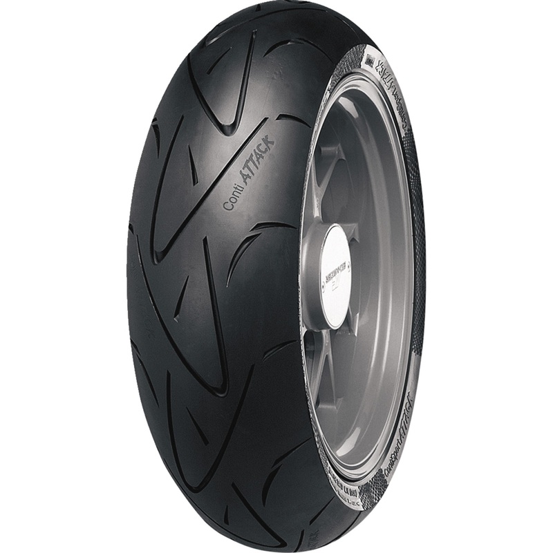 CONTINENTAL 0302-0941 02443950000 ContiSportAttack Tire Tire - ContiSportAttack - Rear - 190/55ZR17 - (75W)
