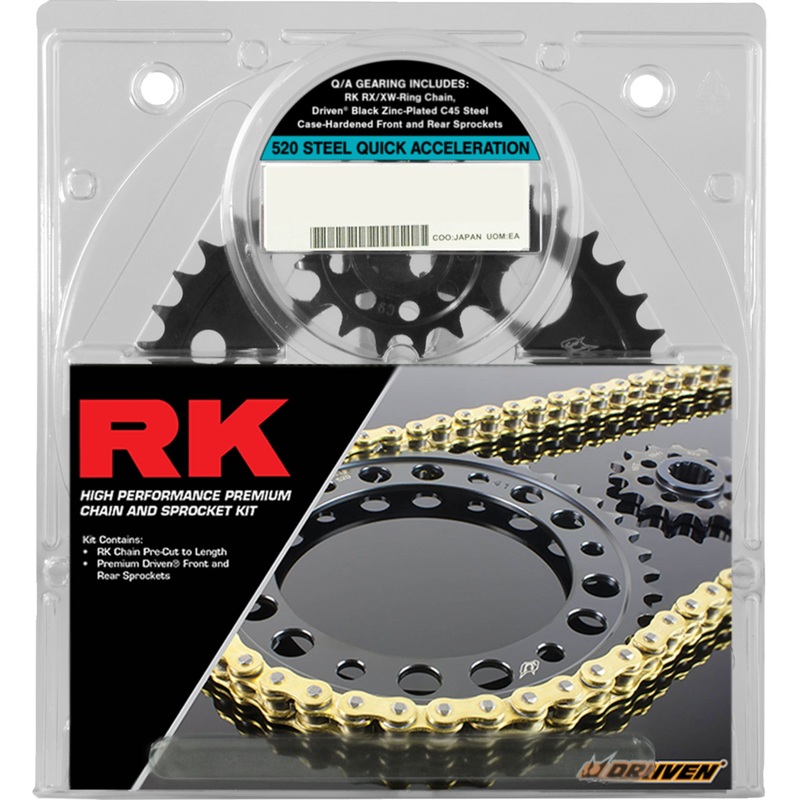 RK 1230-1701 9101-129PX Quick Acceleration Chain and Sprocket Kit Chain and Sprocket Kit - Quick Acceleration - Natural - BMW S1000 RR '12-'18