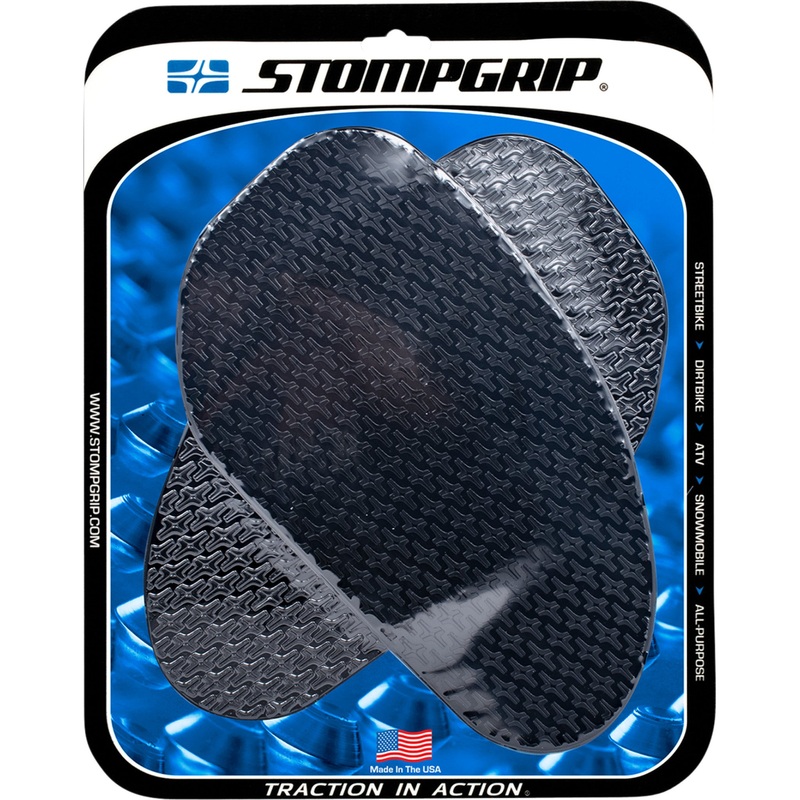 STOMPGRIP 4320-2160 50-14-0001B Icon Profile Universal Traction Pad Tank Kit Traction Kit - Large Street Bike - Black