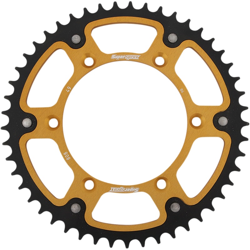 SUPERSPROX 1210-2044 RST-808-49-GLD Stealth Rear Sprocket 49 tooth - gold - kawasaki/suzuki