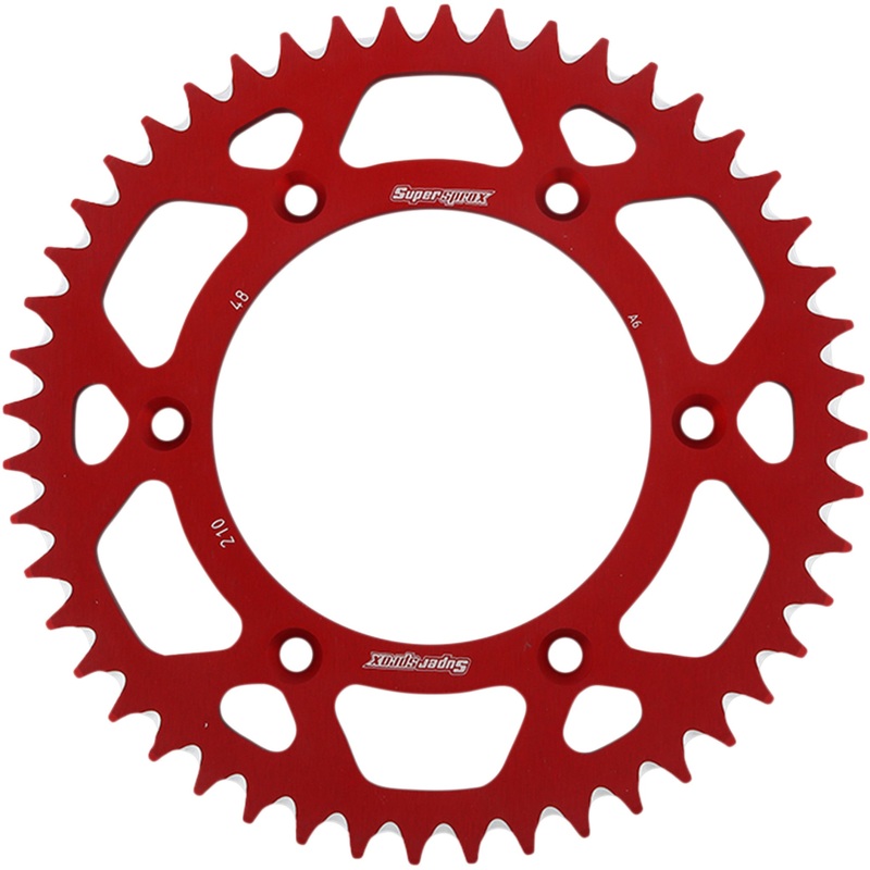 SUPERSPROX 1211-1923 RAL-210-48-RED Aluminum Rear Sprocket Rear Sprocket - Red - Honda - 48 Tooth