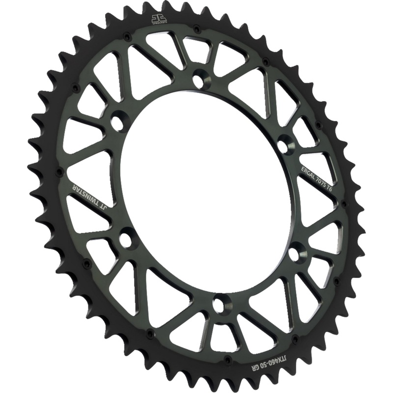 JT SPROCKETS 1210-2607 JTX460.50GR Twinstar Rear Sprocket Steel Rear Sprocket - Graphite - 50 Tooth