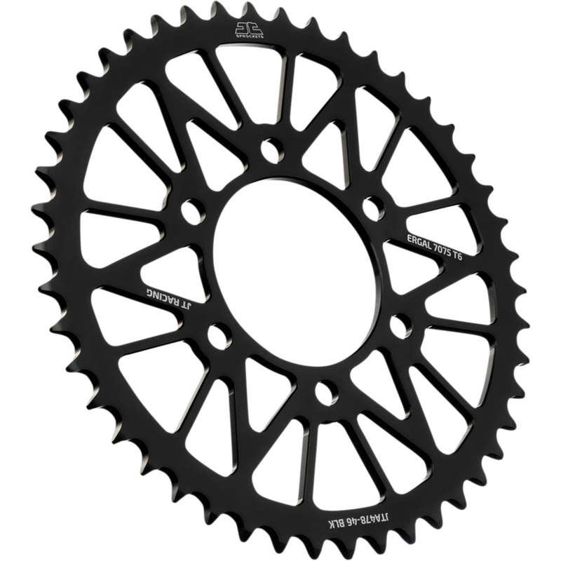 JT SPROCKETS 1211-2662 JTA478.46BLK RaceLite Aluminum Rear Sprocket Rear Sprocket - Kawasaki - Black - 46-Tooth