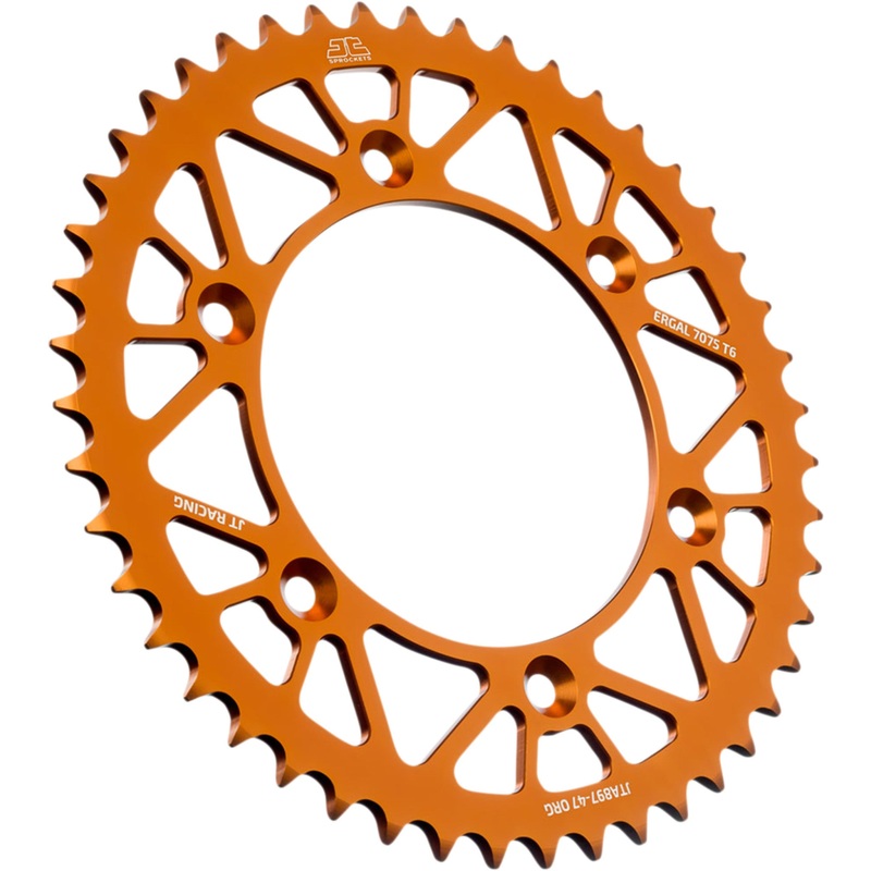 JT SPROCKETS 1211-2690 JTA897.47ORG RaceLite Aluminum Rear Sprocket Rear Sprocket - Orange - 47-Tooth