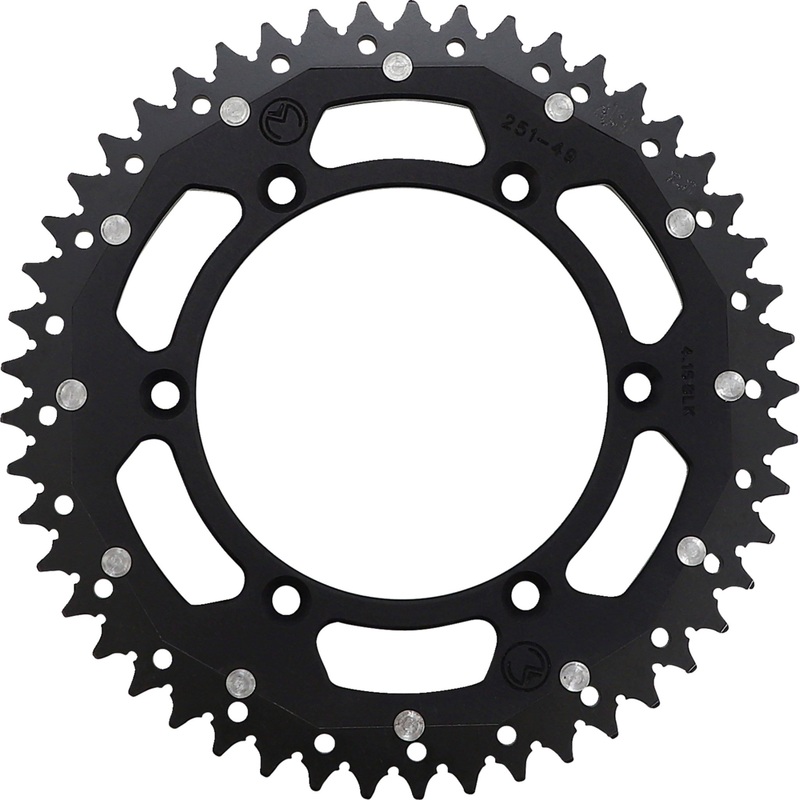 MOOSE OFFROAD 1210-1478 1210-251-49-10X Dual Sprocket black - 49 tooth