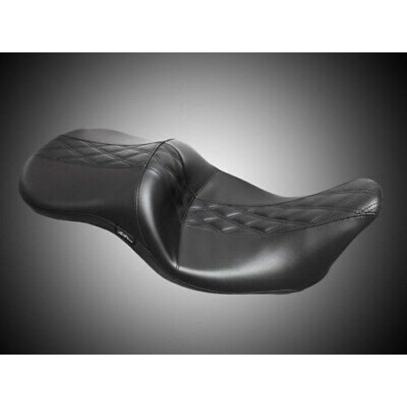 (OPEN BOX) LE PERA 0801-1220 LK-957HR2 Maverick 2-Up Seat - HR Black Inlay - Double Diamond - FL '08+