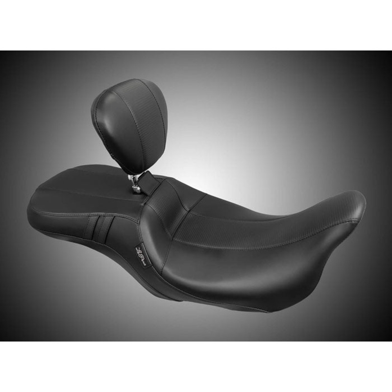 (OPEN BOX) LE PERA 0801-1232 LK-997BRGT3 Outcast 2-Up Seat with Backrest - Carbon Fiber - FLH - '08+