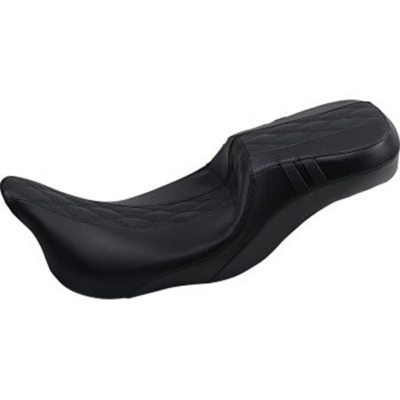 (OPEN BOX) LE PERA 0801-1235 LK-997DLGT2 Outcast Daddy Long Legs Seat - 2-Up - Without Backrest - Black W/Black Double Diamond Inlay