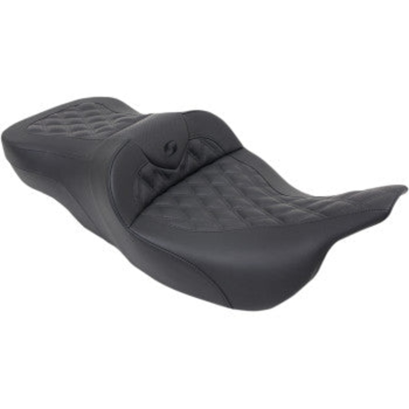 (OPEN BOX) SADDLEMEN 0801-0970 897-07-182HCT Roadsofa Lattice Stitched Seat - without Backrest - Full Lattice Stitch - Heated - '99-07 FL