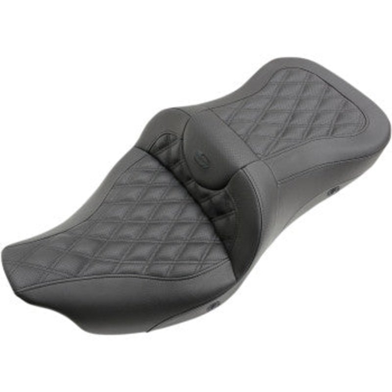 (OPEN BOX) SADDLEMEN 0801-1208 808-07B-182THC Roadsofa Trike Seat - Heated - Full Lattice Stitch - without Backrest - Black - '09-'23 FLHTCUTG