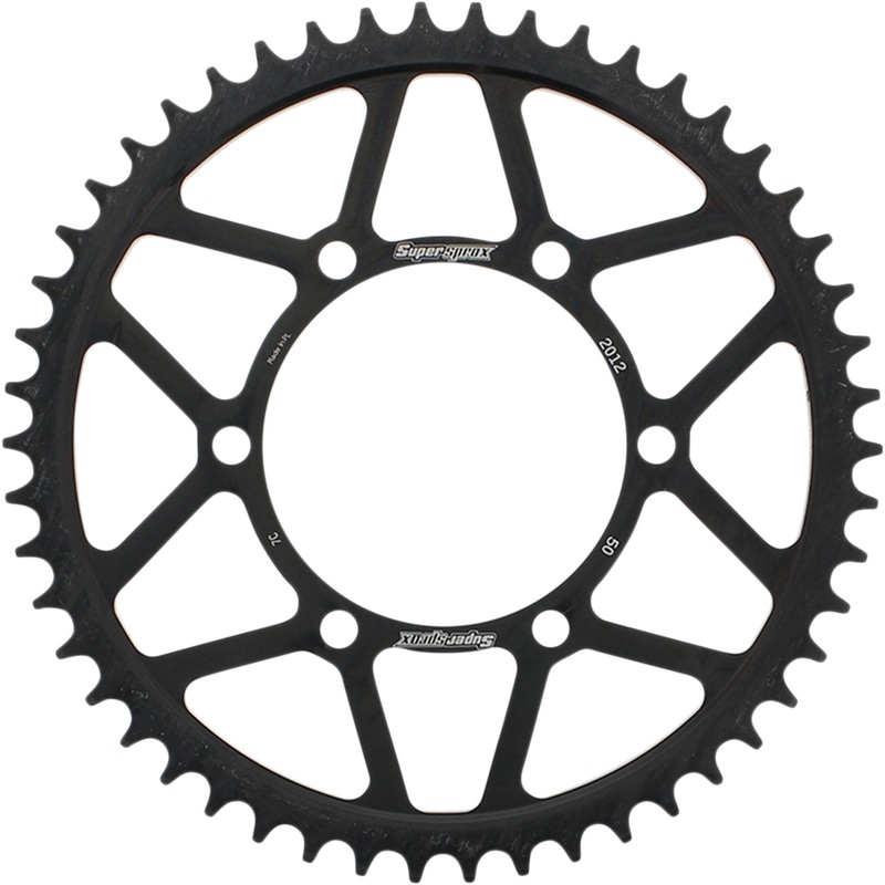 SUPERSPROX 1210-2203 RFE-2012-50-BLK Racing Steel Rear Sprocket Rear Sprocket - 50 Tooth