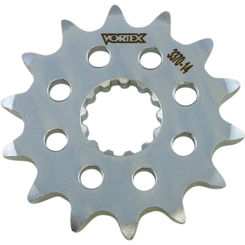 VORTEX 1212-0649 3370-14 Steel Countershaft Sprocket Front Sprocket - 14 Tooth - Kawasaki/Yamaha