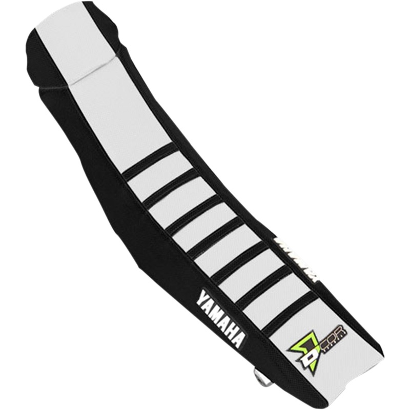 D'COR VISUALS 0821-3204 30-50-128 Seat Cover black/white - yz '02-'21