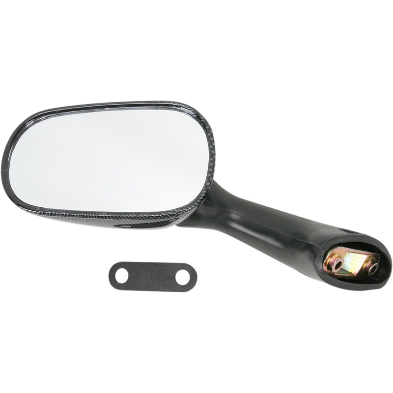 EMGO 2087092 20-87092 Carbon Fiber Mirror Mirror - Side View - Carbon Fiber - Rectangle - Left - Honda