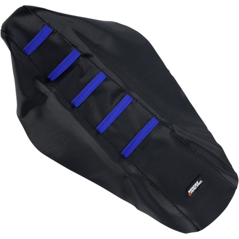 MOOSE OFFROAD 0821-1809 YZ12502-332RT Ribbed Seat Cover black cover/blue ribs - yamaha