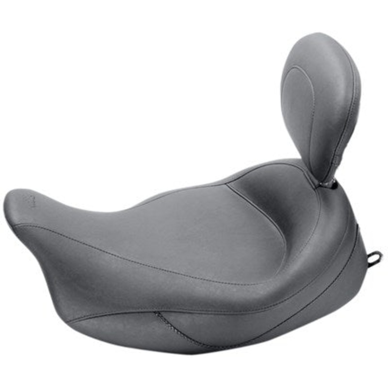 (OPEN BOX) MUSTANG 0801-0555 79446 Vintage Wide Super Solo Vinyl Seat with Removable Driver Backrest - FL '08+