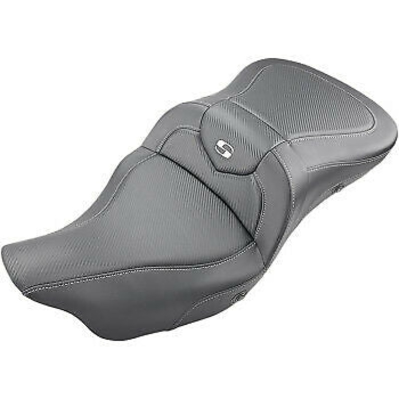 (OPEN BOX) SADDLEMEN 0801-1204 808-07B-185THC Roadsofa Trike Seat - Heated - Carbon Fiber - Without Backrest - '09-'23 FLHTCUTG