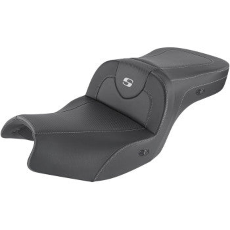 (OPEN BOX) SADDLEMEN 0810-2184 I20-06-185HCT Roadsofa Carbon Fiber Heated Seat - Without Backrest - Black - Indian