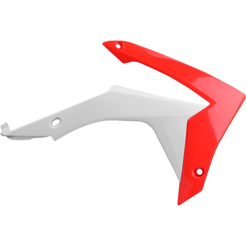 POLISPORT 0520-1697 8417100001 Radiator Covers For Honda Radiator Cover - '04 OEM Red/White - CRF 250R/450R