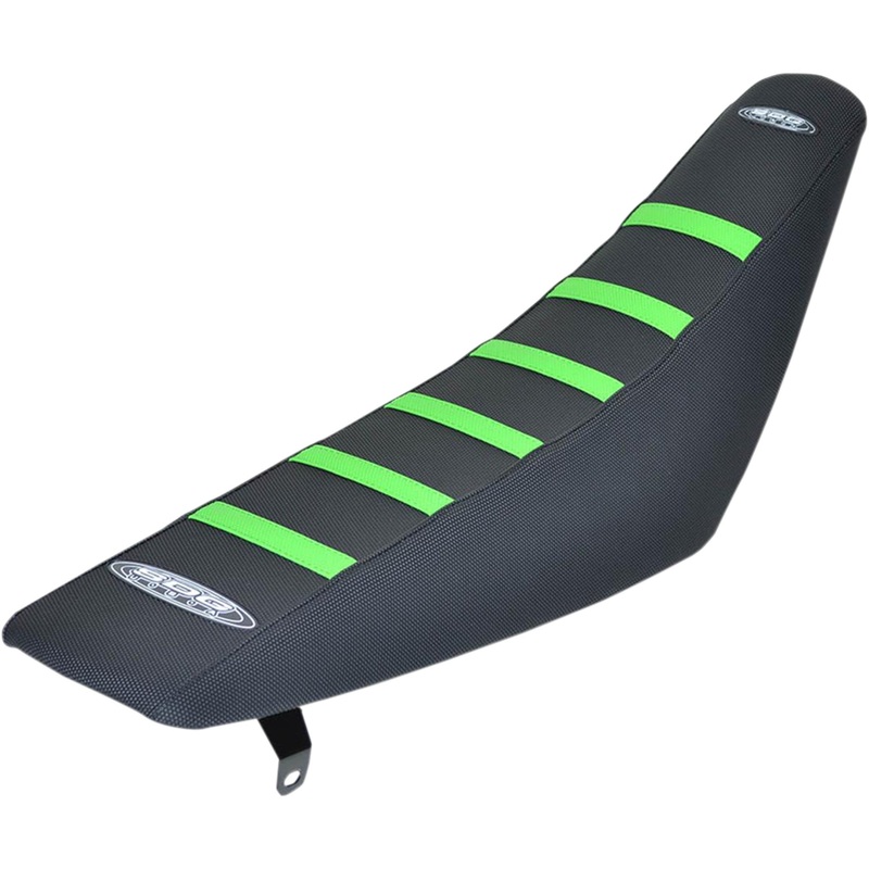 SDG 0821-1894 95915GK 6-Rib Gripper Seat Cover 6-Ribbed Seat Cover - Green Ribs/Black Top/Black Sides