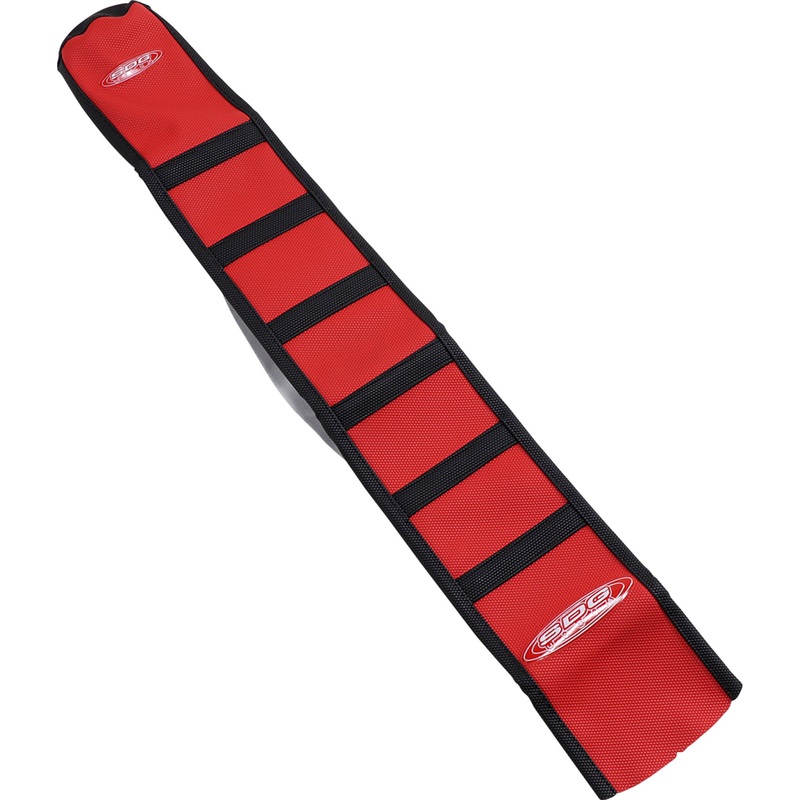 SDG 0821-2589 95943KRK 6-Rib Gripper Seat Cover 6-Ribbed Seat Cover - Black Ribs/Red Top/Black Sides