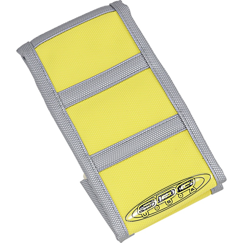 SDG 0821-3266 95925XYX 6-Rib Gripper Seat Cover 6-Ribbed Seat Cover - Gray Ribs/Yellow Tip/Gray Sides